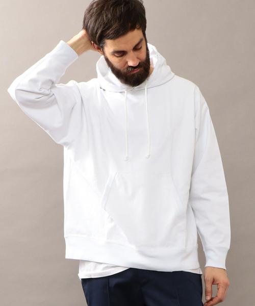 BEAUTY&YOUTH UNITED ARROWS（ビューティーアンドユースユナイテッドアローズ）の「BY ∴ ライトスウェット ビッグ パーカー ◆（パーカー・メンズ・ホワイト/ブラック/ライム/レッド・LARGE/MEDIUM/SMALL/X-LARGE）」の2枚目の写真