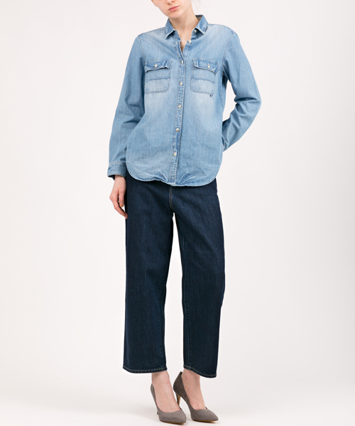 Moname(モナーム)の「■Moname デニムビッグシャツ DENIM BIG SHIRTS(デニムビックシャツ)/41171062(シャツ/ブラウス・レディース・ライトインディゴブルー/ブルー・SMALL/MEDIUM)」の13枚目の写真