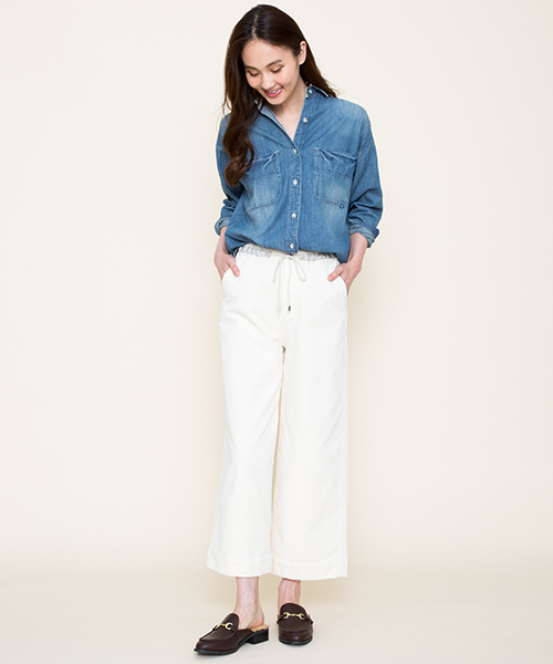 Moname(モナーム)の「■Moname デニムビッグシャツ DENIM BIG SHIRTS(デニムビックシャツ)/41171062(シャツ/ブラウス・レディース・ライトインディゴブルー/ブルー・SMALL/MEDIUM)」の16枚目の写真
