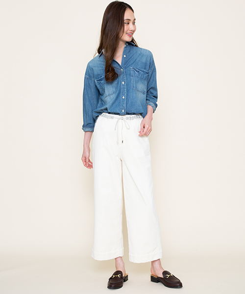 Moname(モナーム)の「■Moname デニムビッグシャツ DENIM BIG SHIRTS(デニムビックシャツ)/41171062(シャツ/ブラウス・レディース・ライトインディゴブルー/ブルー・SMALL/MEDIUM)」の17枚目の写真