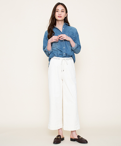 Moname(モナーム)の「■Moname デニムビッグシャツ DENIM BIG SHIRTS(デニムビックシャツ)/41171062(シャツ/ブラウス・レディース・ライトインディゴブルー/ブルー・SMALL/MEDIUM)」の19枚目の写真