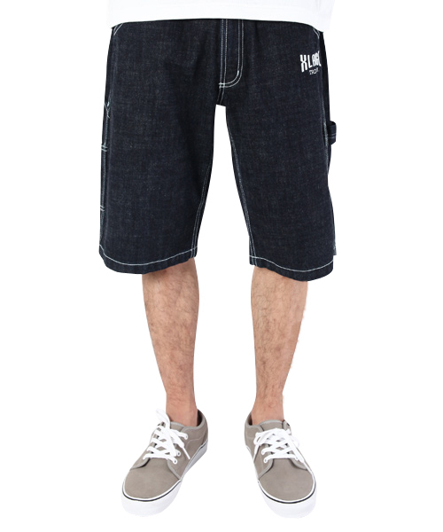 XLARGE(エクストララージ)の「CARPENTER DENIM SHORT(デニムパンツ・メンズ・ブラック/インディゴブルー・30inch/32inch/34inch/36inch)」の1枚目の写真