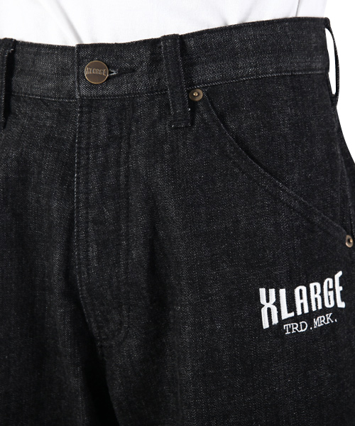 XLARGE(エクストララージ)の「CARPENTER DENIM SHORT(デニムパンツ・メンズ・ブラック/インディゴブルー・30inch/32inch/34inch/36inch)」の3枚目の写真