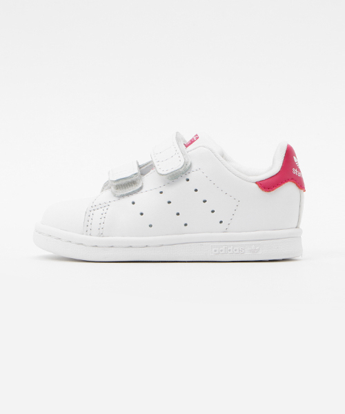 adidas（アディダス）の「キッズadidasアディダス STAN SMITH CF I スタンスミス ＣＦ Ｉ BZ0523 17FA WHT/WHT/PNK（スニーカー・キッズ・ホワイト系その他・12/14/13/16/15 ）」の2枚目の写真