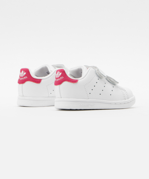 adidas（アディダス）の「キッズadidasアディダス STAN SMITH CF I スタンスミス ＣＦ Ｉ BZ0523 17FA WHT/WHT/PNK（スニーカー・キッズ・ホワイト系その他・12/14/13/16/15 ）」の4枚目の写真