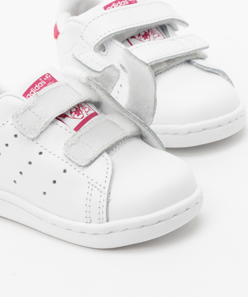 adidas（アディダス）の「キッズadidasアディダス STAN SMITH CF I スタンスミス ＣＦ Ｉ BZ0523 17FA WHT/WHT/PNK（スニーカー・キッズ・ホワイト系その他・12/14/13/16/15 ）」の6枚目の写真