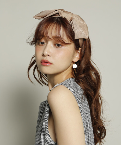 PLAIN CLOTHING（プレーンクロージング）の「ビッグリボンヘアバンド【PLAIN CLOTHING】（ヘアバンド・レディース・ブラック/アイボリー/ベージュ/ネイビー/グレー・FREE）」の18枚目の写真