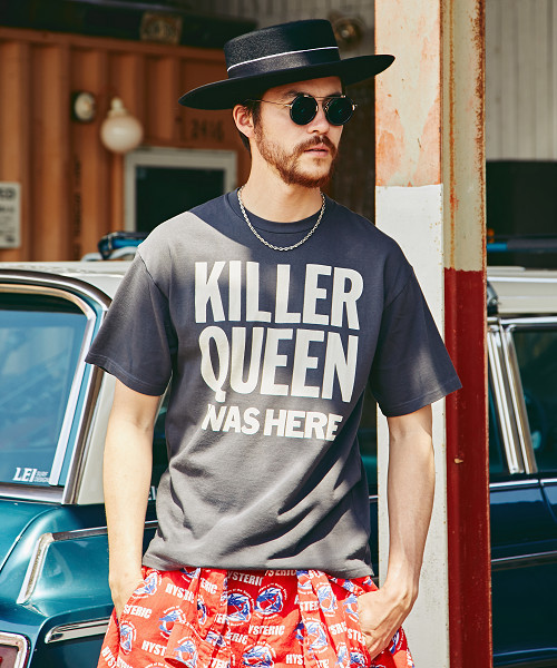 HYSTERIC GLAMOUR(ヒステリックグラマー)の「KQWH プリント Tシャツ(Tシャツ/カットソー・メンズ・ホワイト/ブラウン/チャコールグレー・SMALL/LARGE/X-SMALL/MEDIUM)」の3枚目の写真