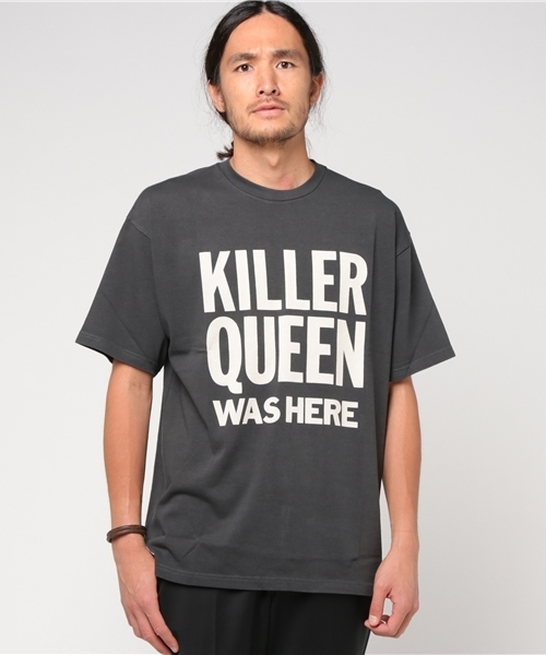 HYSTERIC GLAMOUR(ヒステリックグラマー)の「KQWH プリント Tシャツ(Tシャツ/カットソー・メンズ・ホワイト/ブラウン/チャコールグレー・SMALL/LARGE/X-SMALL/MEDIUM)」の5枚目の写真