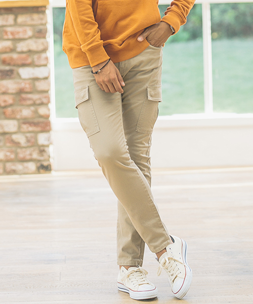 CAMBIO(カンビオ)の「mp5413-Stretch Tight Slim Cargo Pants (MADE IN JAPAN)(カーゴパンツ・メンズ・ブラック/カーキ/グリーン/チャコール・M/S/L)」の1枚目の写真