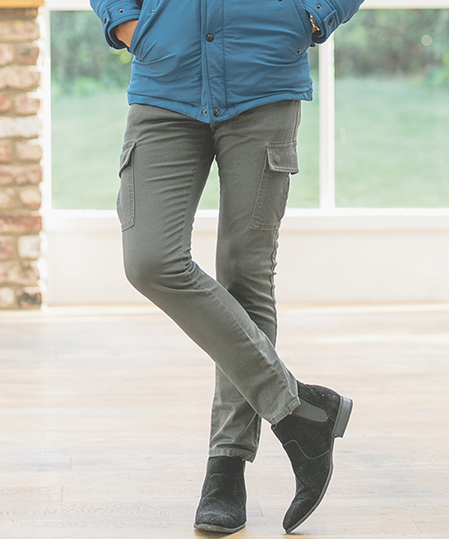 CAMBIO(カンビオ)の「mp5413-Stretch Tight Slim Cargo Pants (MADE IN JAPAN)(カーゴパンツ・メンズ・ブラック/カーキ/グリーン/チャコール・M/S/L)」の3枚目の写真