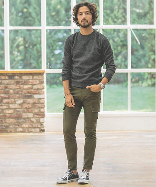 CAMBIO(カンビオ)の「mp5413-Stretch Tight Slim Cargo Pants (MADE IN JAPAN)(カーゴパンツ・メンズ・ブラック/カーキ/グリーン/チャコール・M/S/L)」の16枚目の写真
