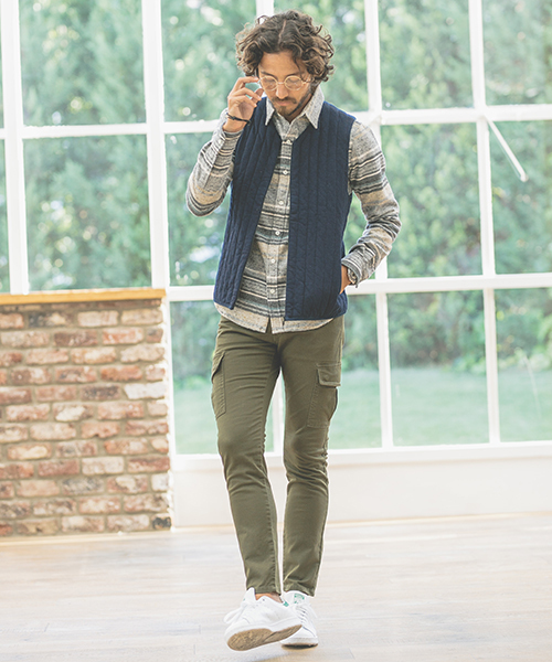 CAMBIO(カンビオ)の「mp5413-Stretch Tight Slim Cargo Pants (MADE IN JAPAN)(カーゴパンツ・メンズ・ブラック/カーキ/グリーン/チャコール・M/S/L)」の17枚目の写真