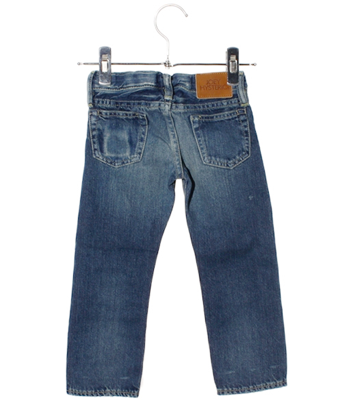 JOEY HYSTERIC（ジョーイヒステリック）の「CPR加工デニム ストレートPT（デニムパンツ・キッズ・インディゴブルー・SMALL/MEDIUM）」の2枚目の写真