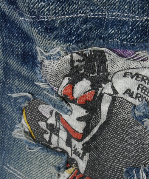 JOEY HYSTERIC（ジョーイヒステリック）の「CPR加工デニム ストレートPT（デニムパンツ・キッズ・インディゴブルー・SMALL/MEDIUM）」の7枚目の写真