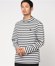 BLACK LABEL CRESTBRIDGE | リップルボーダーモックネックロンＴ(Tシャツ/カットソー)