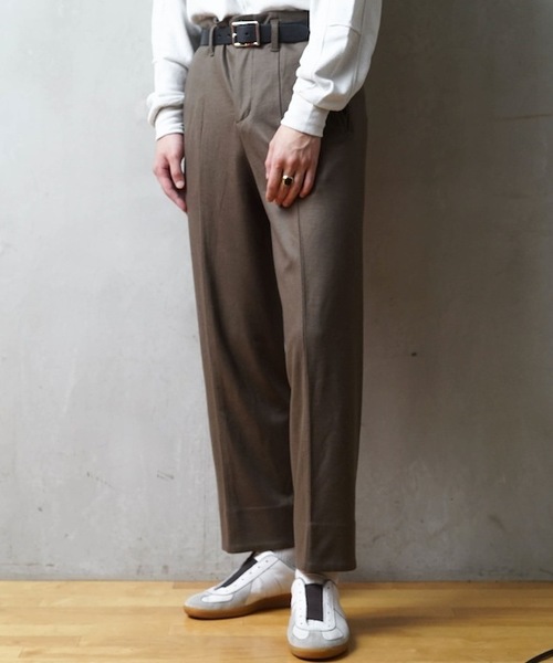 MIN（マイン）の「MIN SMOOTH MELTON SLACKS STRAIGHT（スラックス 
