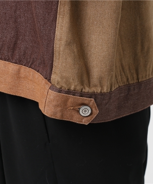 MERLOT（メルロー）の「パッチワークデニムジャケット001-3527（デニムジャケット・レディース・ブルー/ブラウン・FREE）」の10枚目の写真