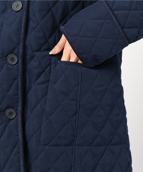 LBC（エルビーシー）の「裏ボアフードキルトジャケット（その他アウター・レディース・オレンジ/ネイビー/ベージュ・MEDIUM/LARGE）」の5枚目の写真