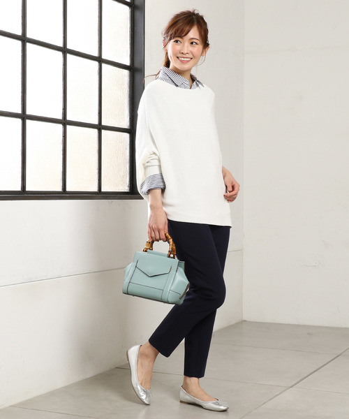 un dix cors（アンディコール）の「TRダブルクロステーパードパンツ（その他パンツ・レディース・ホワイト/ネイビー・36/38）」の9枚目の写真