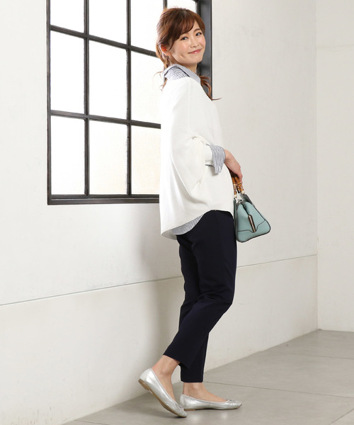 un dix cors（アンディコール）の「TRダブルクロステーパードパンツ（その他パンツ・レディース・ホワイト/ネイビー・36/38）」の8枚目の写真