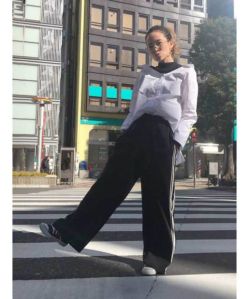 MURUA(ムルーア)の「ナローラインジャージ(その他パンツ・レディース・ブラック/ピンク・FREE)」の8枚目の写真