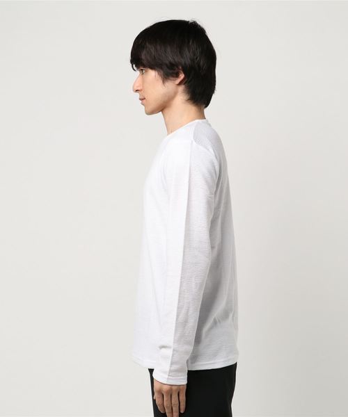 ivory court（アイボリーコート）の「700 ヘンケイテンジク クルーネック ロングスリーブ（Tシャツ/カットソー・メンズ・ホワイト/ブラック/グレー・LARGE）」の4枚目の写真