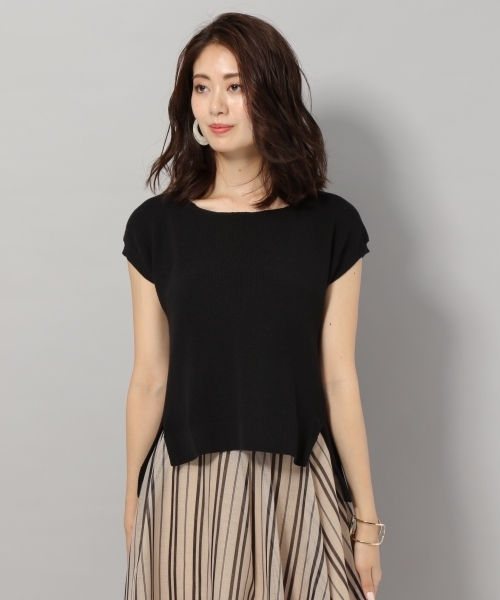 Andemiu（アンデミュウ）の「ボートネックラフニット796804（ニット/セーター・レディース・ブラック/パープル/オフホワイト/グリーン・FREE）」の9枚目の写真