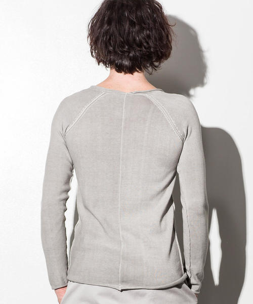 CDM BY CARPEDIEM（シーディーエムバイカルペディエム）の「CDM BY CARPEDIEM(シーディーエム バイ カルペディエム)コールドダイリバースニット（ニット/セーター・メンズ・ライトグレー/ダークグレー・SMALL/MEDIUM/LARGE）」の4枚目の写真
