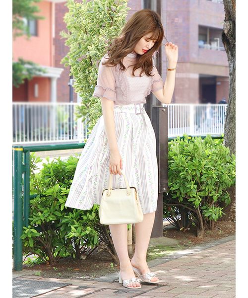 dazzlin(ダズリン)の「シアードットクラシカル半袖ブラウス(シャツ/ブラウス・レディース・オフホワイト/ブラック/パープル・FREE)」の21枚目の写真