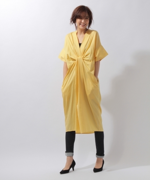 laboratory work（ラボラトリーワーク）の「フロントツイストワンピース（ワンピース・レディース・パープル/ブラウン/イエロー・MEDIUM）」の8枚目の写真