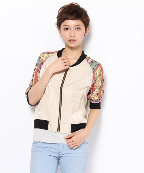 WHO'S WHO gallery(フーズフーギャラリー)の「ベルサブルゾン(ブルゾン・レディース・ベージュ/ネイビー/ブラック・FREE)」の4枚目の写真