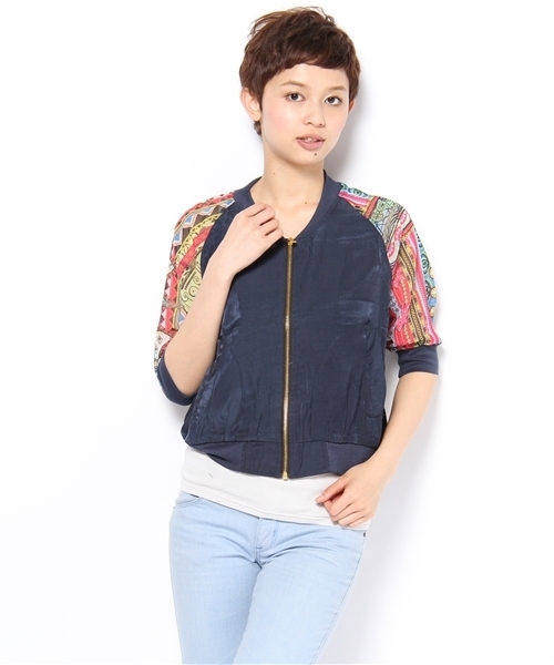 WHO'S WHO gallery(フーズフーギャラリー)の「ベルサブルゾン(ブルゾン・レディース・ベージュ/ネイビー/ブラック・FREE)」の1枚目の写真