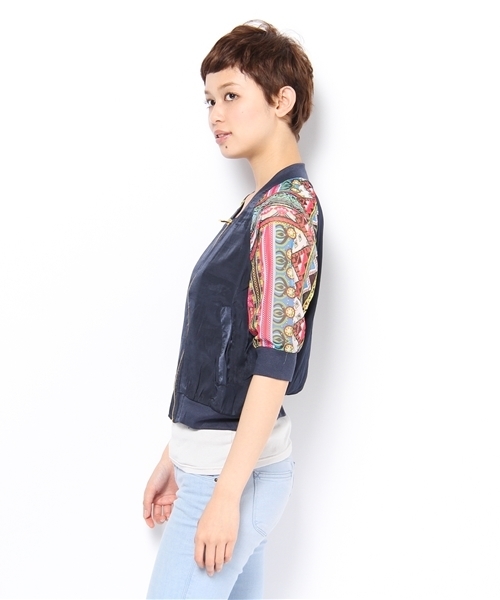 WHO'S WHO gallery(フーズフーギャラリー)の「ベルサブルゾン(ブルゾン・レディース・ベージュ/ネイビー/ブラック・FREE)」の6枚目の写真