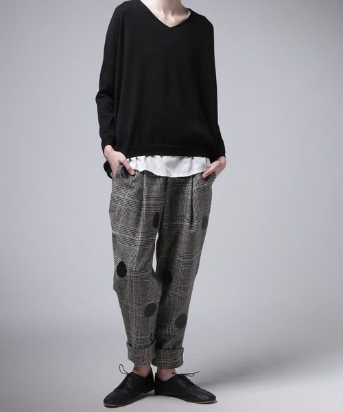 antiqua（アンティカ）の「チェックドットパンツ（その他パンツ・レディース・グレー系その他・FREE）」の13枚目の写真