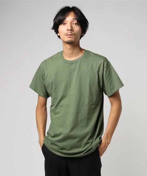 GILDAN（ギルダン）の「GILDAN/ギルダン TEE（Tシャツ/カットソー・メンズ・ホワイト/チャコールグレー/ブラック/ダークブラウン/パープル/グレー/オリーブ/ピンク/イエロー/オレンジ/ブルー/グリーン/ボルドー/ワインレッド/ロイヤルブルー・MEDIUM/LARGE/X-LARGE）」の7枚目の写真