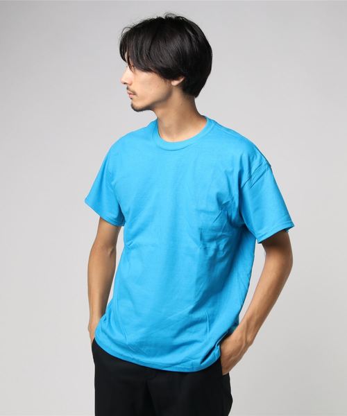 GILDAN（ギルダン）の「GILDAN/ギルダン TEE（Tシャツ/カットソー・メンズ・ホワイト/チャコールグレー/ブラック/ダークブラウン/パープル/グレー/オリーブ/ピンク/イエロー/オレンジ/ブルー/グリーン/ボルドー/ワインレッド/ロイヤルブルー・MEDIUM/LARGE/X-LARGE）」の10枚目の写真