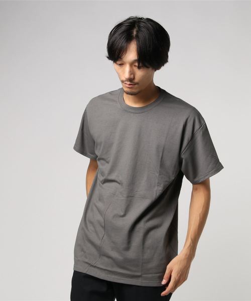 GILDAN（ギルダン）の「GILDAN/ギルダン TEE（Tシャツ/カットソー・メンズ・ホワイト/チャコールグレー/ブラック/ダークブラウン/パープル/グレー/オリーブ/ピンク/イエロー/オレンジ/ブルー/グリーン/ボルドー/ワインレッド/ロイヤルブルー・MEDIUM/LARGE/X-LARGE）」の4枚目の写真