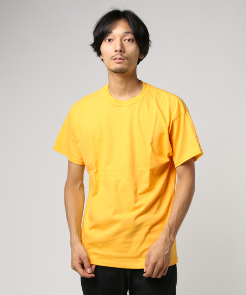 GILDAN（ギルダン）の「GILDAN/ギルダン TEE（Tシャツ/カットソー・メンズ・ホワイト/チャコールグレー/ブラック/ダークブラウン/パープル/グレー/オリーブ/ピンク/イエロー/オレンジ/ブルー/グリーン/ボルドー/ワインレッド/ロイヤルブルー・MEDIUM/LARGE/X-LARGE）」の12枚目の写真