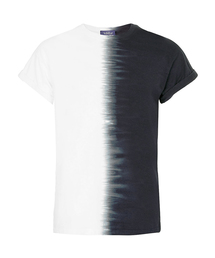 TOPMAN | BLACK HALF TIEDYE HIGH ROLL T-SHIRT(Tシャツ/カットソー)