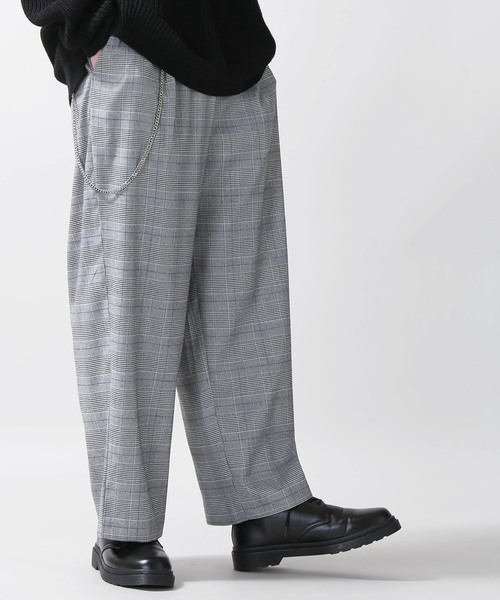 WEGO(ウィゴー)の「WEGO/チェーンチェックワイドスラックス(スラックス・メンズ・グレー系その他2/ブラウン系その他2・MEDIUM/LARGE/SMALL)」の2枚目の写真