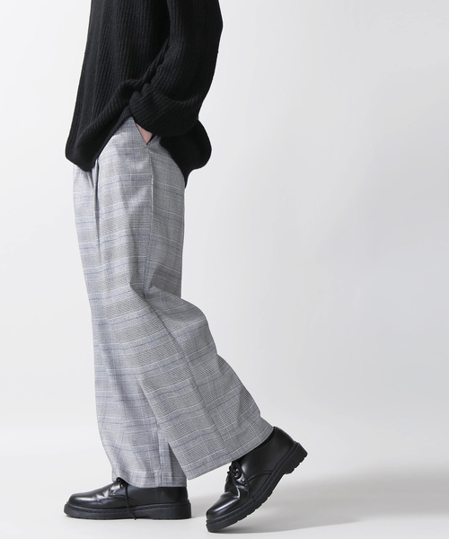 WEGO(ウィゴー)の「WEGO/チェーンチェックワイドスラックス(スラックス・メンズ・グレー系その他2/ブラウン系その他2・MEDIUM/LARGE/SMALL)」の6枚目の写真