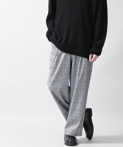 WEGO(ウィゴー)の「WEGO/チェーンチェックワイドスラックス(スラックス・メンズ・グレー系その他2/ブラウン系その他2・MEDIUM/LARGE/SMALL)」の7枚目の写真