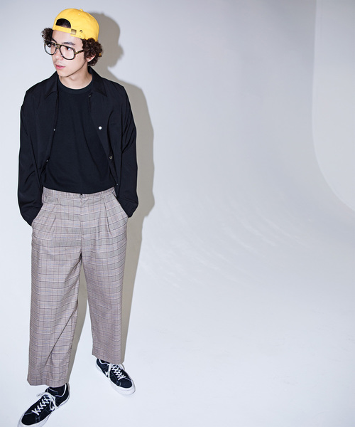 WEGO(ウィゴー)の「WEGO/チェーンチェックワイドスラックス(スラックス・メンズ・グレー系その他2/ブラウン系その他2・MEDIUM/LARGE/SMALL)」の15枚目の写真