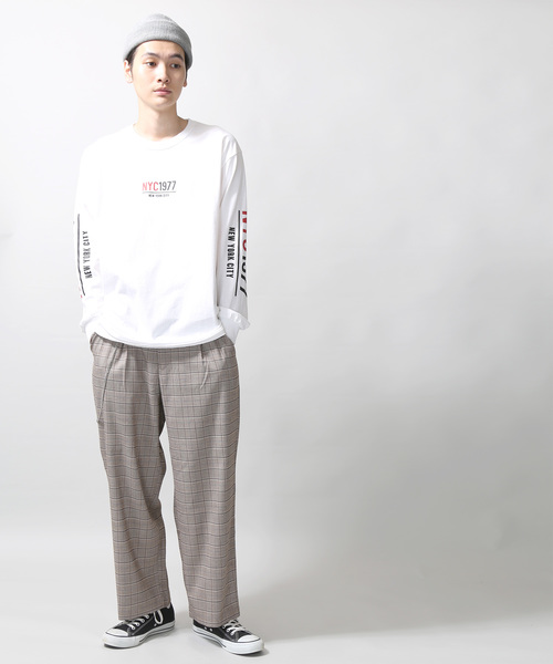 WEGO(ウィゴー)の「WEGO/チェーンチェックワイドスラックス(スラックス・メンズ・グレー系その他2/ブラウン系その他2・MEDIUM/LARGE/SMALL)」の10枚目の写真