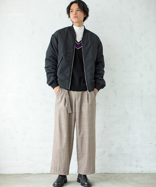 WEGO(ウィゴー)の「WEGO/チェーンチェックワイドスラックス(スラックス・メンズ・グレー系その他2/ブラウン系その他2・MEDIUM/LARGE/SMALL)」の17枚目の写真