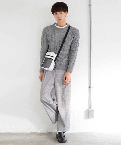 WEGO(ウィゴー)の「WEGO/チェーンチェックワイドスラックス(スラックス・メンズ・グレー系その他2/ブラウン系その他2・MEDIUM/LARGE/SMALL)」の20枚目の写真