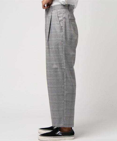 WEGO(ウィゴー)の「WEGO/チェーンチェックワイドスラックス(スラックス・メンズ・グレー系その他2/ブラウン系その他2・MEDIUM/LARGE/SMALL)」の3枚目の写真