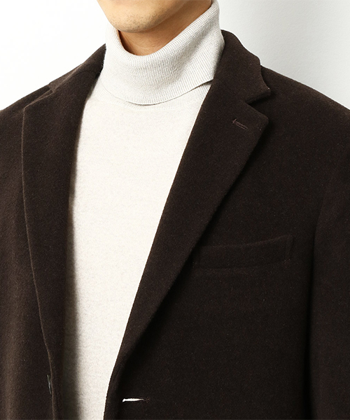 COMME CA COMMUNE(コムサコミューン)の「【NELLO GORI】 ネロゴリ カシミヤ ブレンド モッサ チェスターコート(チェスターコート・メンズ・ダークブラウン/ネイビー/キャメル・SMALL/MEDIUM/LARGE/X-LARGE)」の8枚目の写真