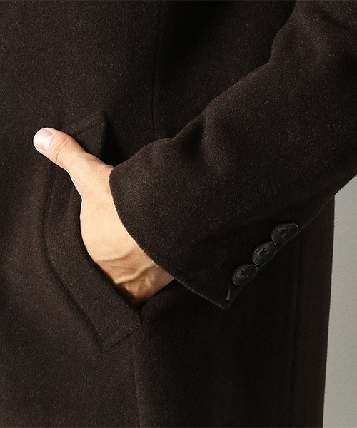 COMME CA COMMUNE(コムサコミューン)の「【NELLO GORI】 ネロゴリ カシミヤ ブレンド モッサ チェスターコート(チェスターコート・メンズ・ダークブラウン/ネイビー/キャメル・SMALL/MEDIUM/LARGE/X-LARGE)」の7枚目の写真